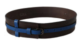 Costume National Brown Thin Blue Line Leather Buckle Belt